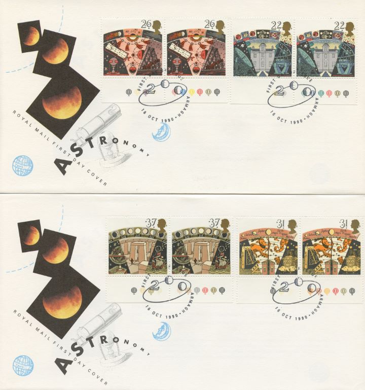 Astronomy, Traffic Light stamps - pair