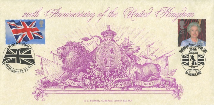 200th Anniversary of United Kingdon, Lion and Unicorn