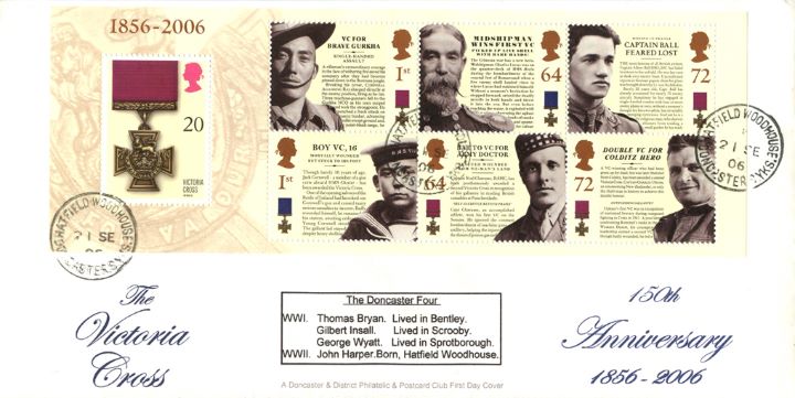 Victoria Cross: Miniature Sheet, Doncaster Philatelic Society