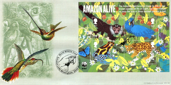 WWF: Miniature Sheet, Macaws and Humming Birds