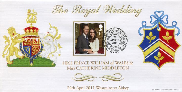 Wedding Day Cover No. 4, The Coat of Arms of the Bride and Groom