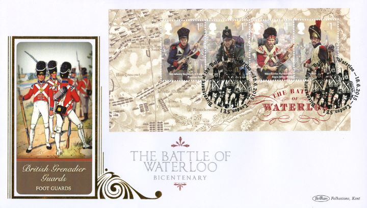 Battle of Waterloo: Miniature Sheet, British Grenadier Guards