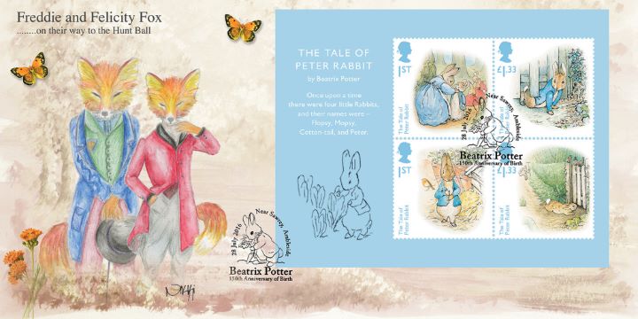 Beatrix Potter: Miniature Sheet, Freddie and Felicity Fox