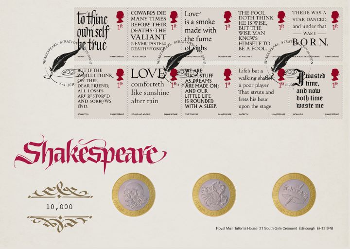 Shakespeare, Coin cover