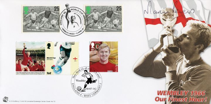 50th Anniversary of the 1966 World Cup, Bobby Moore kissing the World Cup