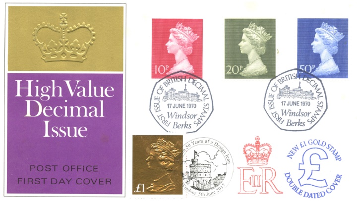 PSB: Machin Design Icon - Pane 5, £1 Gold - Double Dated Cover No.4