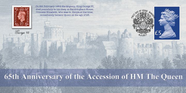 65th Anniversary of Queen's Accession, Windsor Castle Engraving