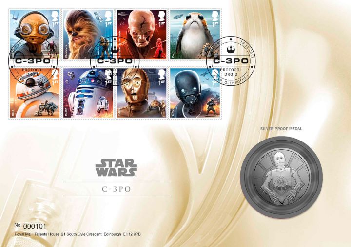 PSB: Star Wars Last Jedi , C-3PO Medal Cover