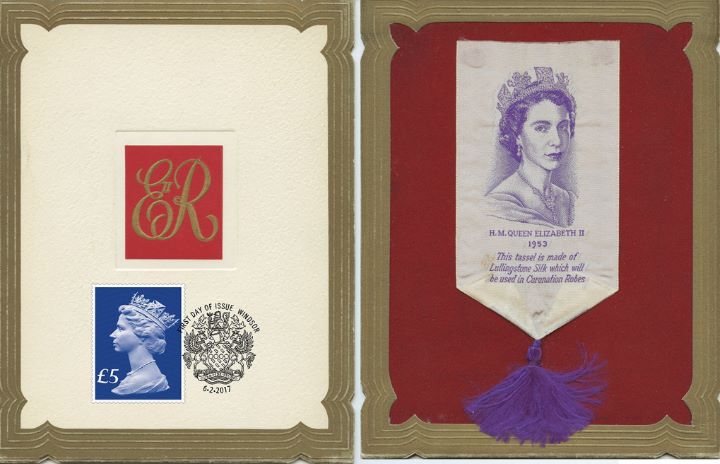 65th Anniversary of Queen's Accession, Silk Bookmark in original folder