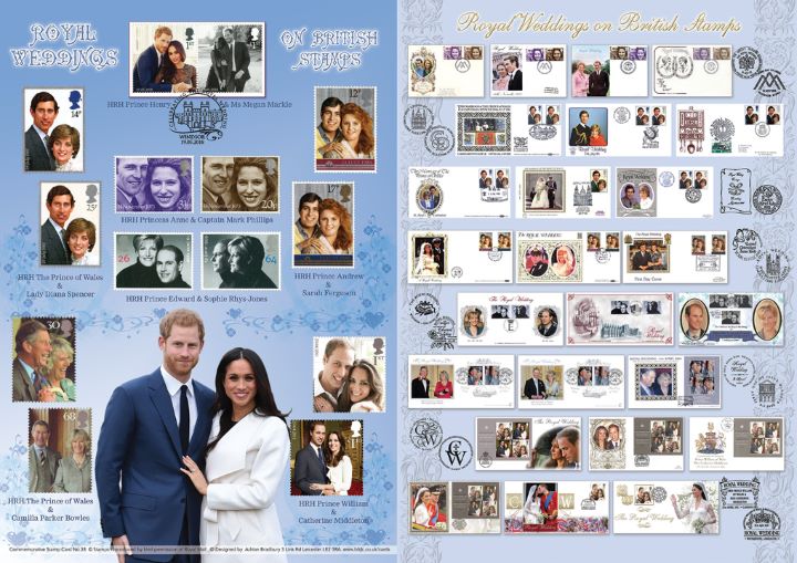 Royal Wedding: Miniature Sheet, Harry and Meghan and past Royal Weddings