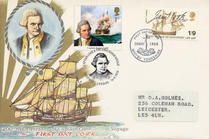 Captain James Cook, Double-dated cover No.2