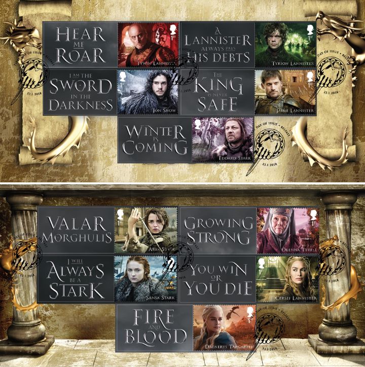 Game of Thrones: Generic Sheet, Key Quotes from the Series PAIR of covers