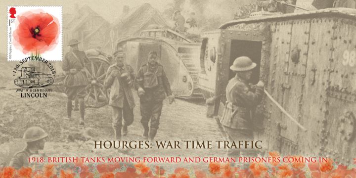 The Great War, Hourges British Tanks Moving Forwards