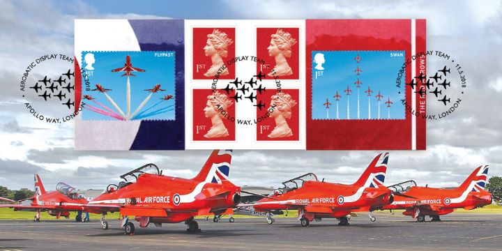 Self Adhesive: RAF Centenary, Red Arrows - RAF Stamp Book 2