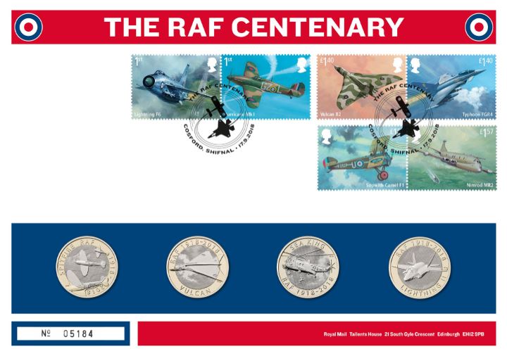 RAF Centenary, 4 Coin Cover