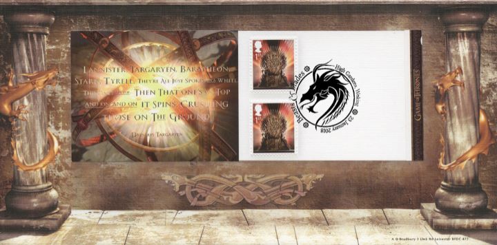 Self Adhesive: Game of Thrones: 6 x 1st, Retail Stamp Book