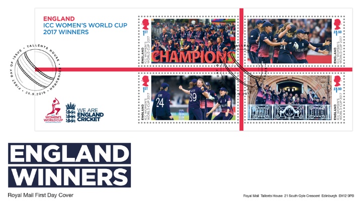 Women's Cricket World Cup: Miniature Sheet, England Winners