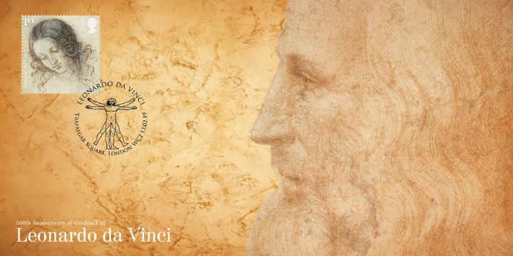 Leonardo da Vinci, Single stamp cover