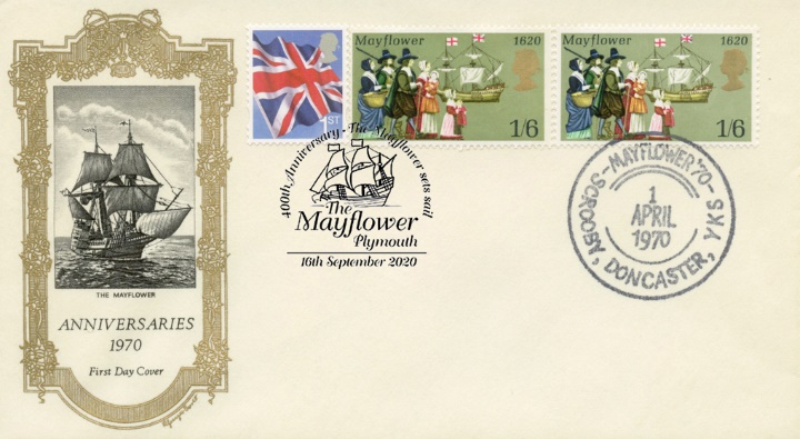 Mayflower on the high seas, Double dated anniversaries 350th & 400th