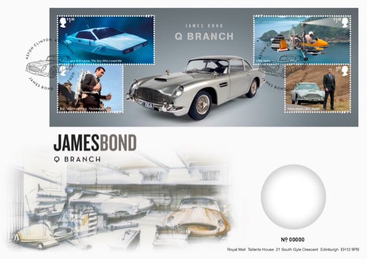 James Bond: Miniature Sheet, James Bond Cars Q Branch