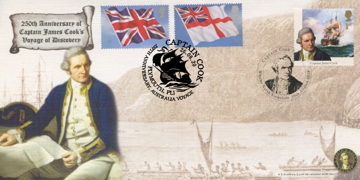Captain Cook, Double dated cover