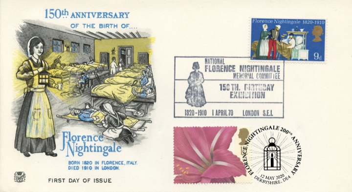 Florence Nightingale, Bicentenary of her birth double dated