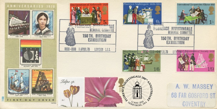 Florence Nightingale Birthday , Double Dated Cover