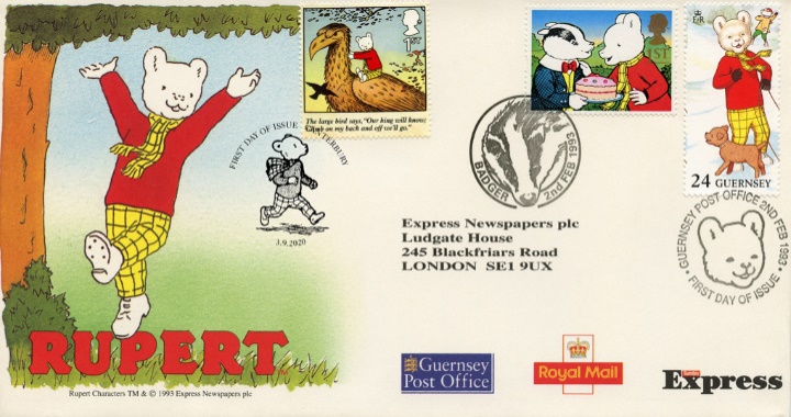 Rupert Bear, Rupert Treble Postmarked