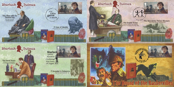 Sherlock Holmes, Set of four postmarks