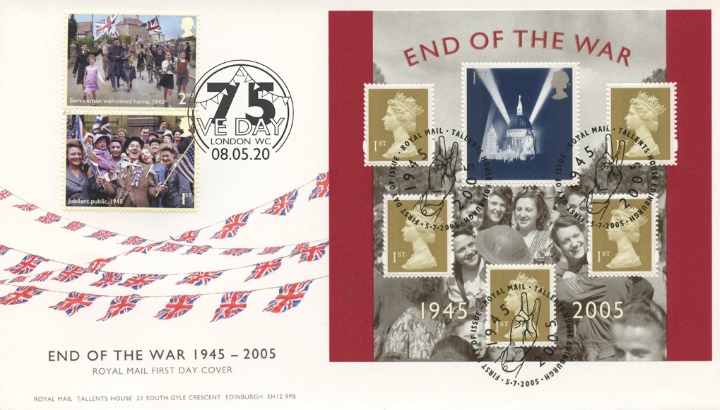 VE Day, Fabulous Double Dated Cover 60th and 75th