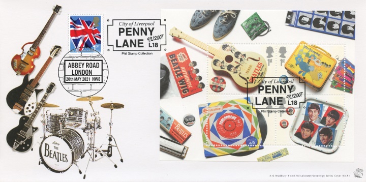 Paul McCartney: Miniature Sheet, Penny Lane & Abbey Road