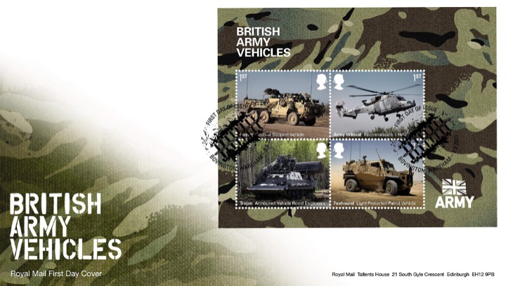 British Army: Miniature Sheet, British Army Vehicles