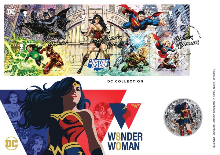 DC Collection: Miniature Sheet, Wonder Woman Medal Cover