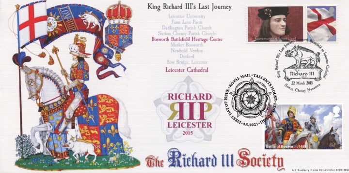 Wars of the Roses, Richard III on horseback carrying royal standard