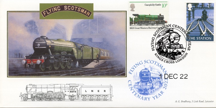 Flying Scotsman , First use of Centenary Year postmark