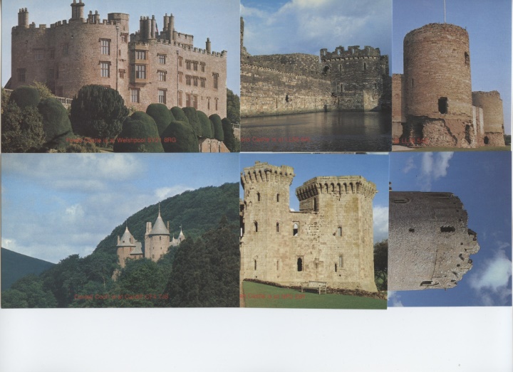 Welsh Castles, Set of 4 Postcards