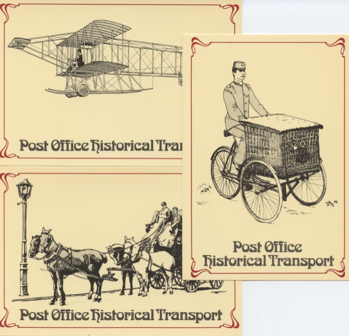 PO Historical Transport Postcards, Set of 3