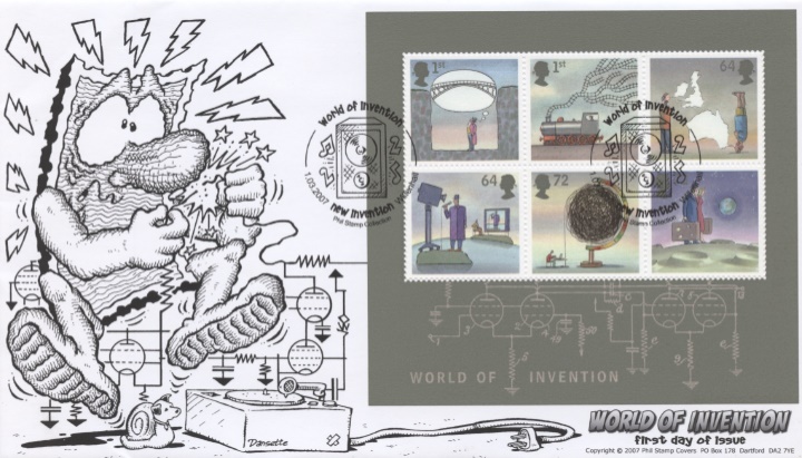 World of Invention: Miniature Sheet, Cartoon