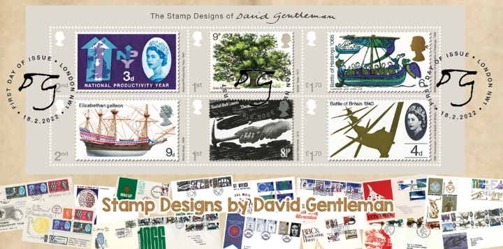 David Gentleman: Miniature Sheet, 1960s stamp images