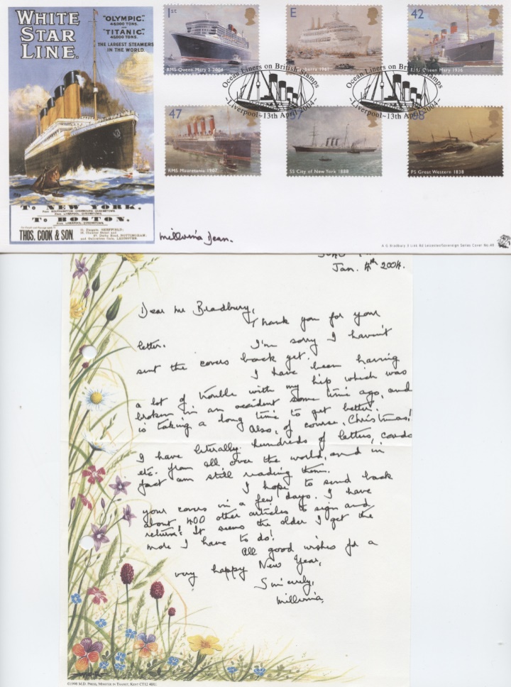 Ocean Liners, Millvena Dean Letter