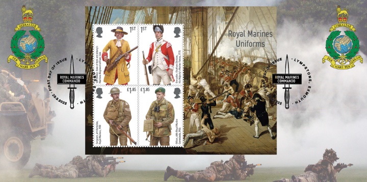 Royal Marines: Miniature Sheet, Marines in action