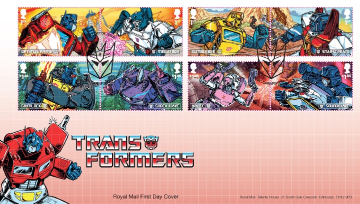 Transformers, Set of 8 stamps