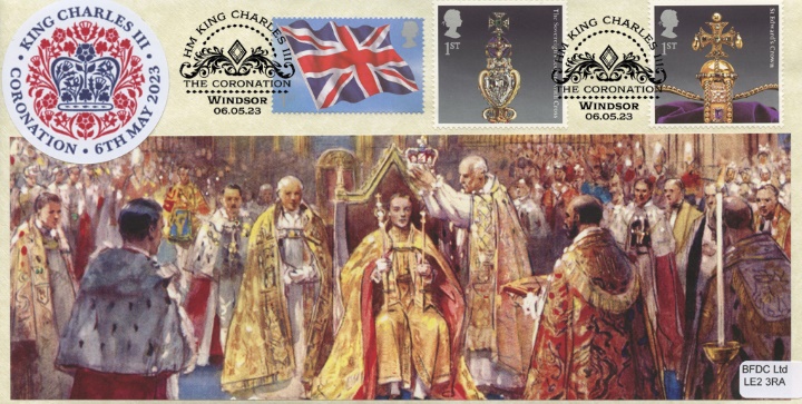 The Crowning of King George V, Crown Jewels and Union Jack