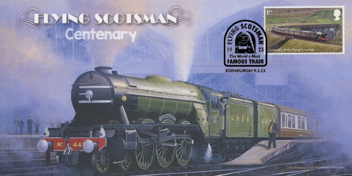 Flying Scotsman over viaduct, Flying Scotsman