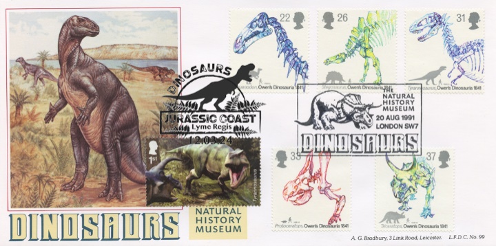 Jurassic Coast Dinosaurs, Double dated cover