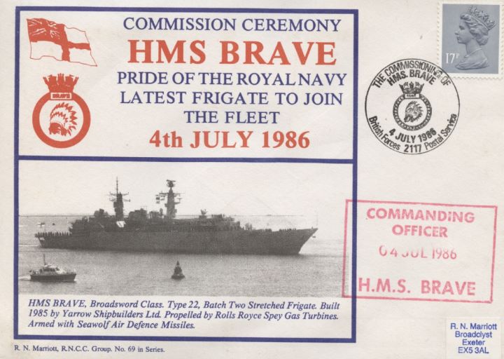 Commission Ceremony, HMS Brave