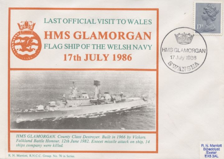 Last Official Visit to Wales, HMS Glamorgan