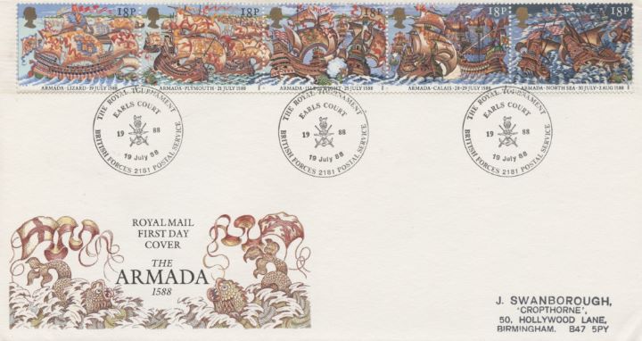 Spanish Armada, Special Handstamps