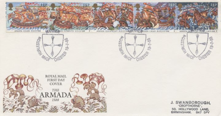 Spanish Armada, Special Handstamps