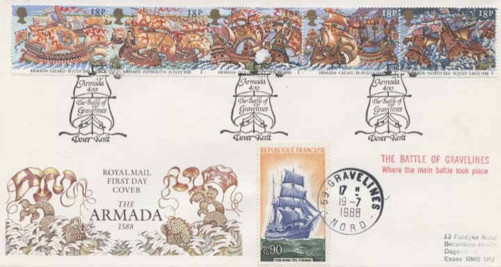 Spanish Armada, Covers with additional stamps